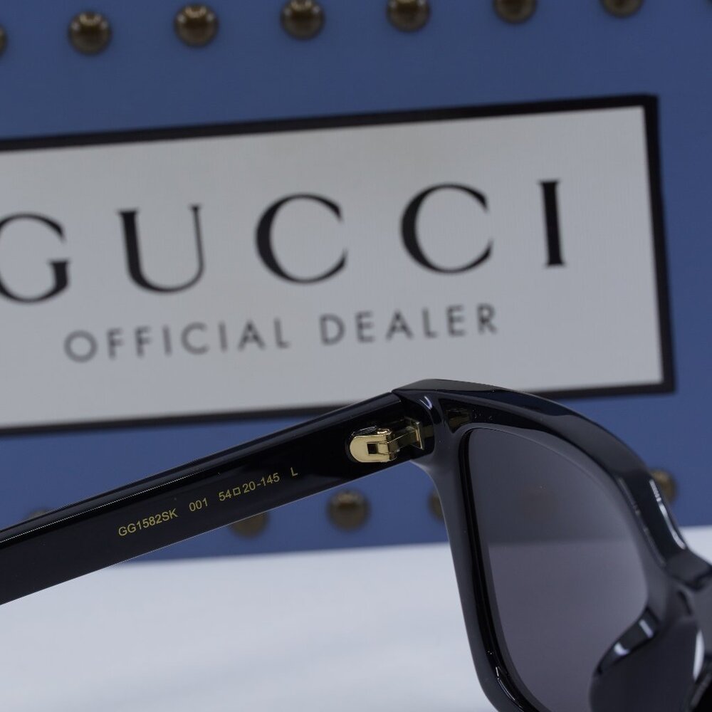 Final Price! Gucci GG1582SK 001 Black Grey Sunglasses - Picture 6 of 10